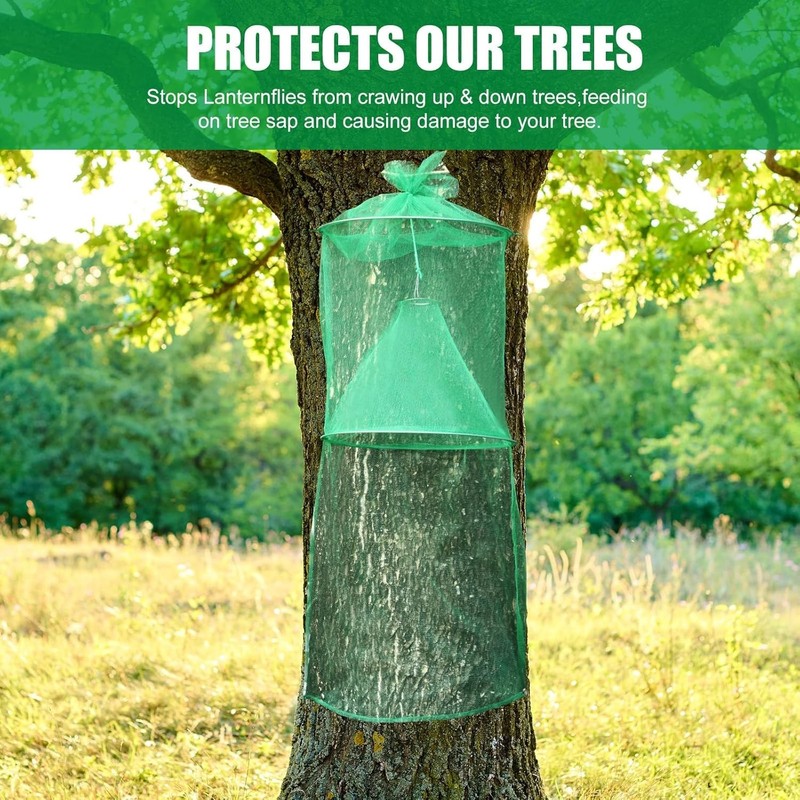 16 Pack Spotted Lanternfly Traps Lantern Fly Killer Mesh Tree Trap with Jute Rop gallery