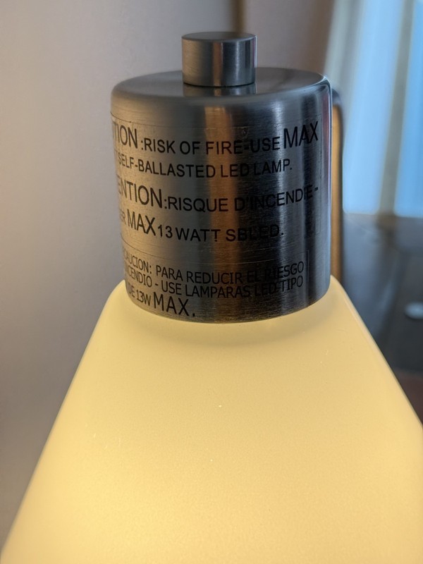 IKEA FLUGBO Table Lamp with E26 LED Bulb White/Glass Modern Light 005.260.45-NEW gallery