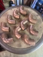 Copper Pipe Fittings 90 Degree Elbow 1″ Inch – Lot of 10