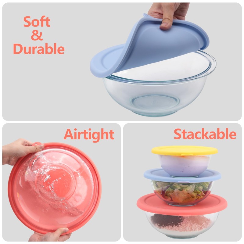 Silicone Replacement Lids Only Fit for Pyrex 322 1 Quart | 323 1.5 Quart | 32... gallery