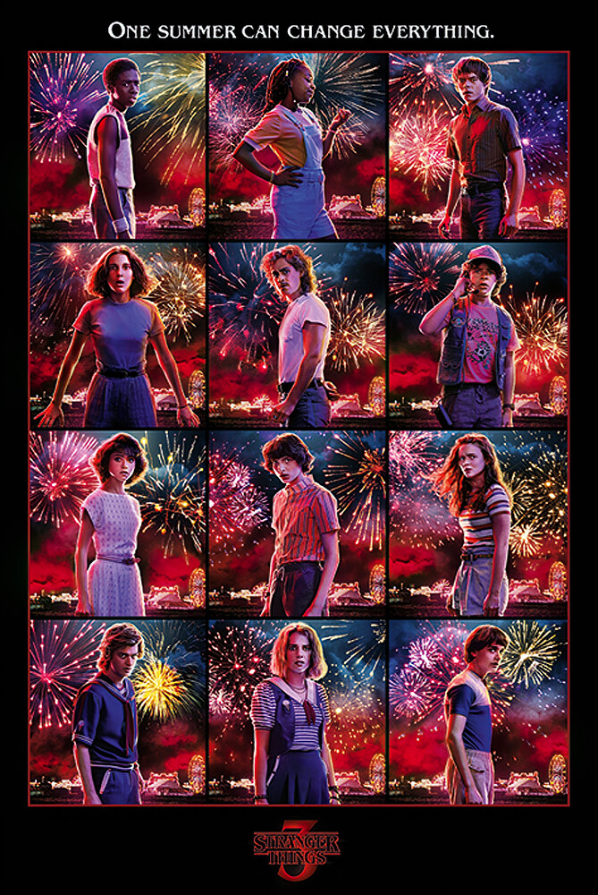 Stranger Things: Season 3 - TV Show Poster / Print (12 Characters / Grid) gallery