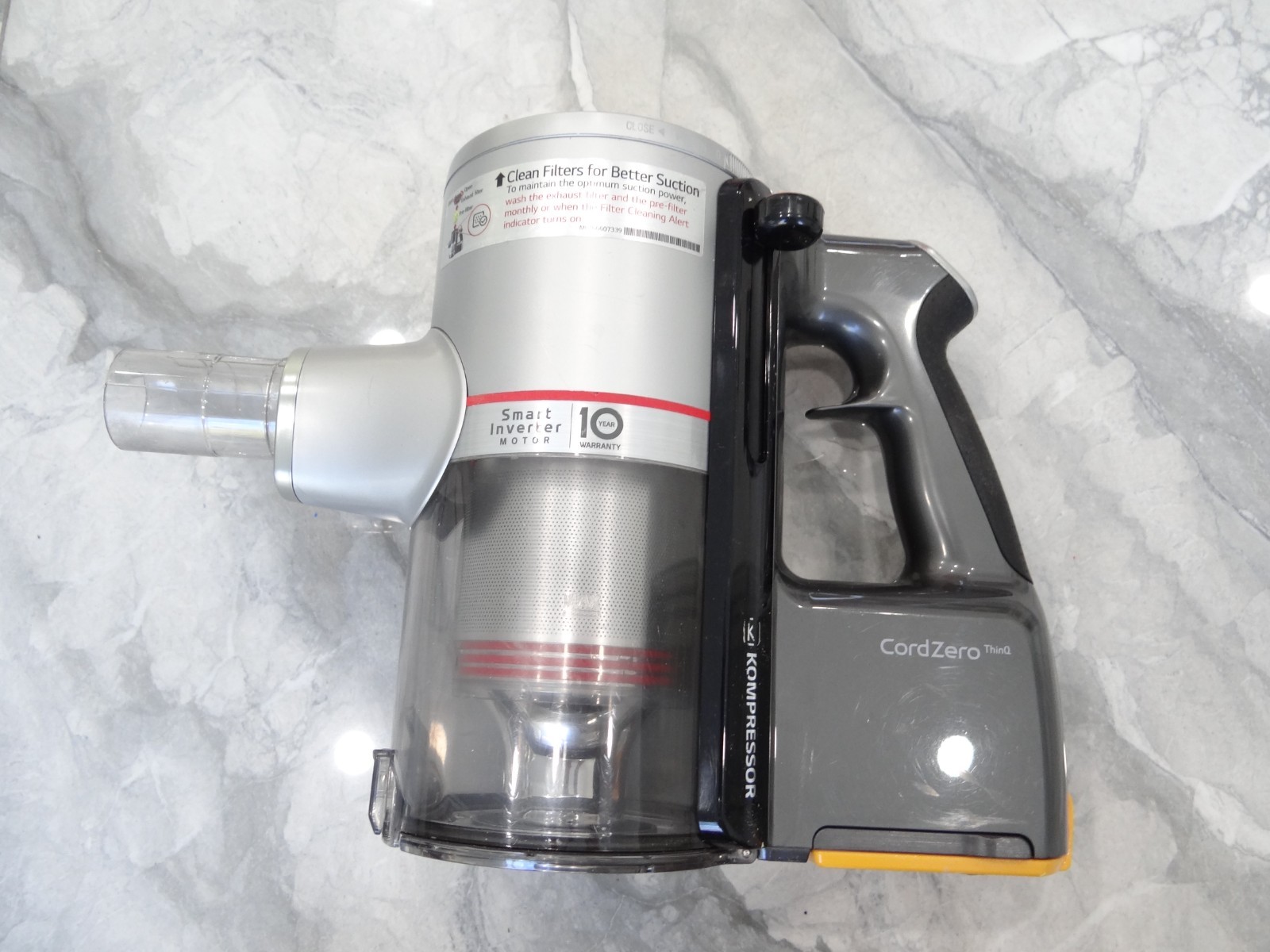 LG CordZero Kompressor Cordless Stick Vacuum A925KSM Matte Silver. Good. Clean. gallery