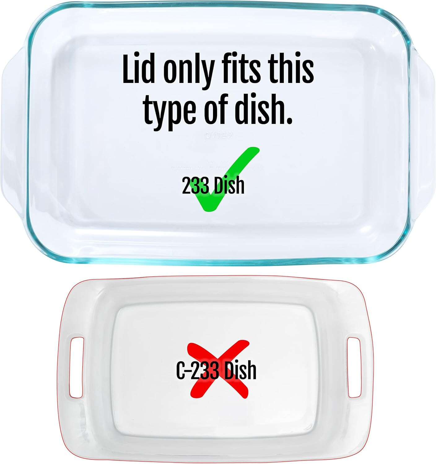 Replacement Lid for Pyrex 9 x 13 Casserole Glass Baking Dish Cover 3 QT 233-PC gallery