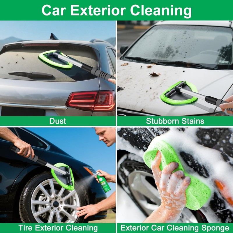 Windshield Cleaning Tool Kit Car Window Glass Wiper Cleaner Brush Pad Extendable gallery