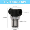 1/2" Female NPT Inline Strainer with 100 Mesh Stainless Steel Filter Screen, Sed gallery