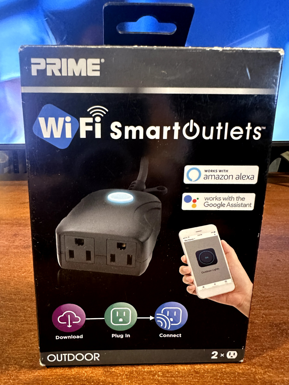 Prime WiFi Smart Outlets 2X Outdoor Remote Control Works w/Google Home & Alexa gallery