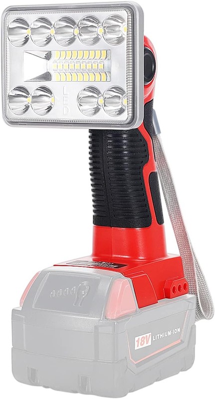 1000LM Cordless LED Flashlight Work Light Torch for Milwaukee 18V Li-Ion Battery gallery