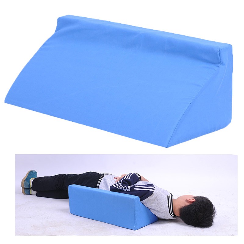 Foam Blue Triangle Bed Wedge Pillow For Back Support New gallery