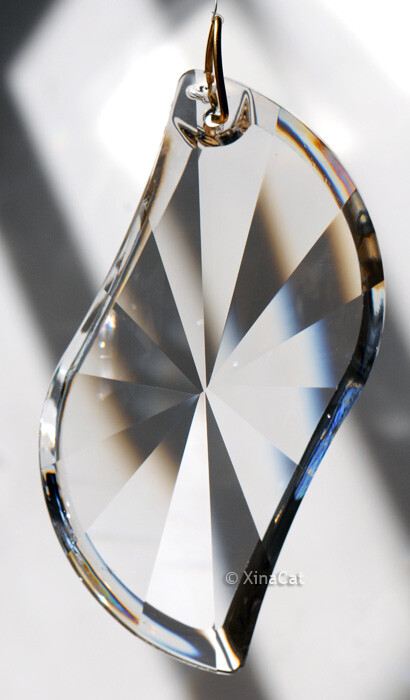 Asfour Curvy Clear Crystal Pendant Prism Suncatcher - Choose 50mm / 63mm / 89mm gallery