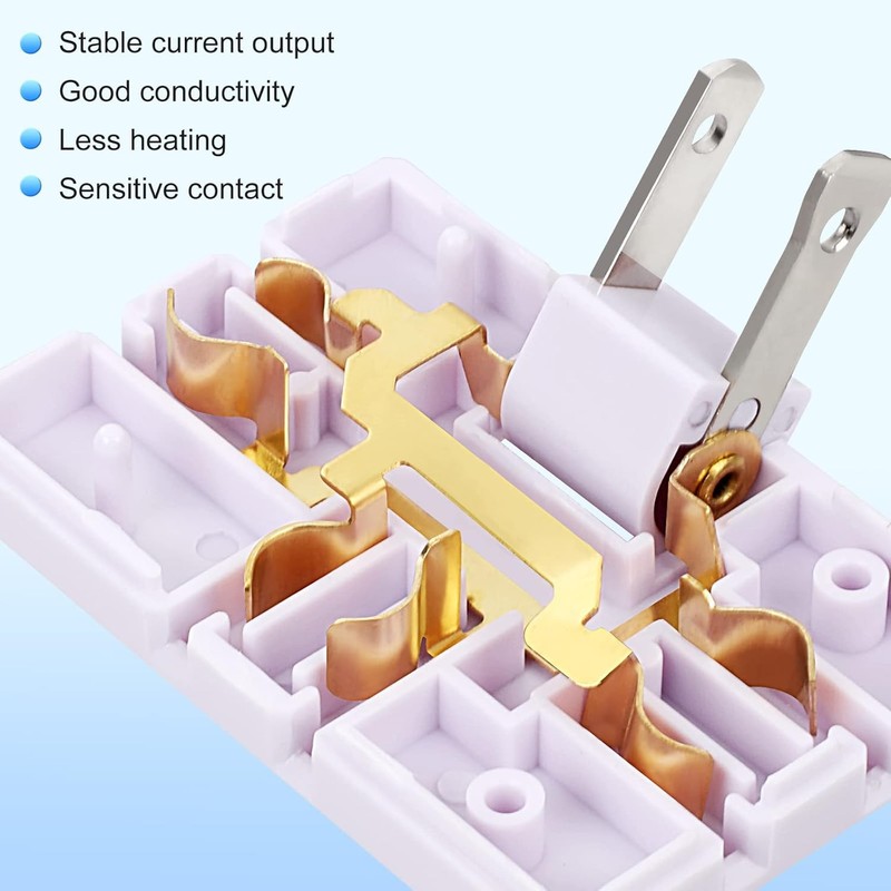 3 Pack AC Flat Wall Outlet Extender Flat Plug Adapter Outlet, Fold-Able 3 Way Wa gallery