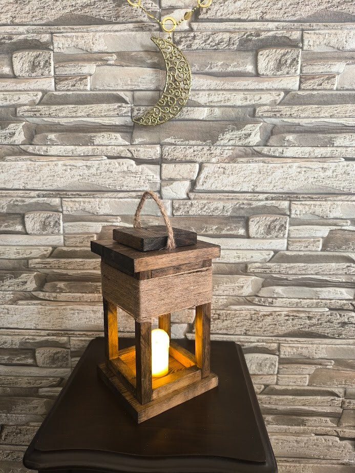 Handmade decorative lantern table lamp battery powered Multicolor 15cm*15cm*20cm gallery