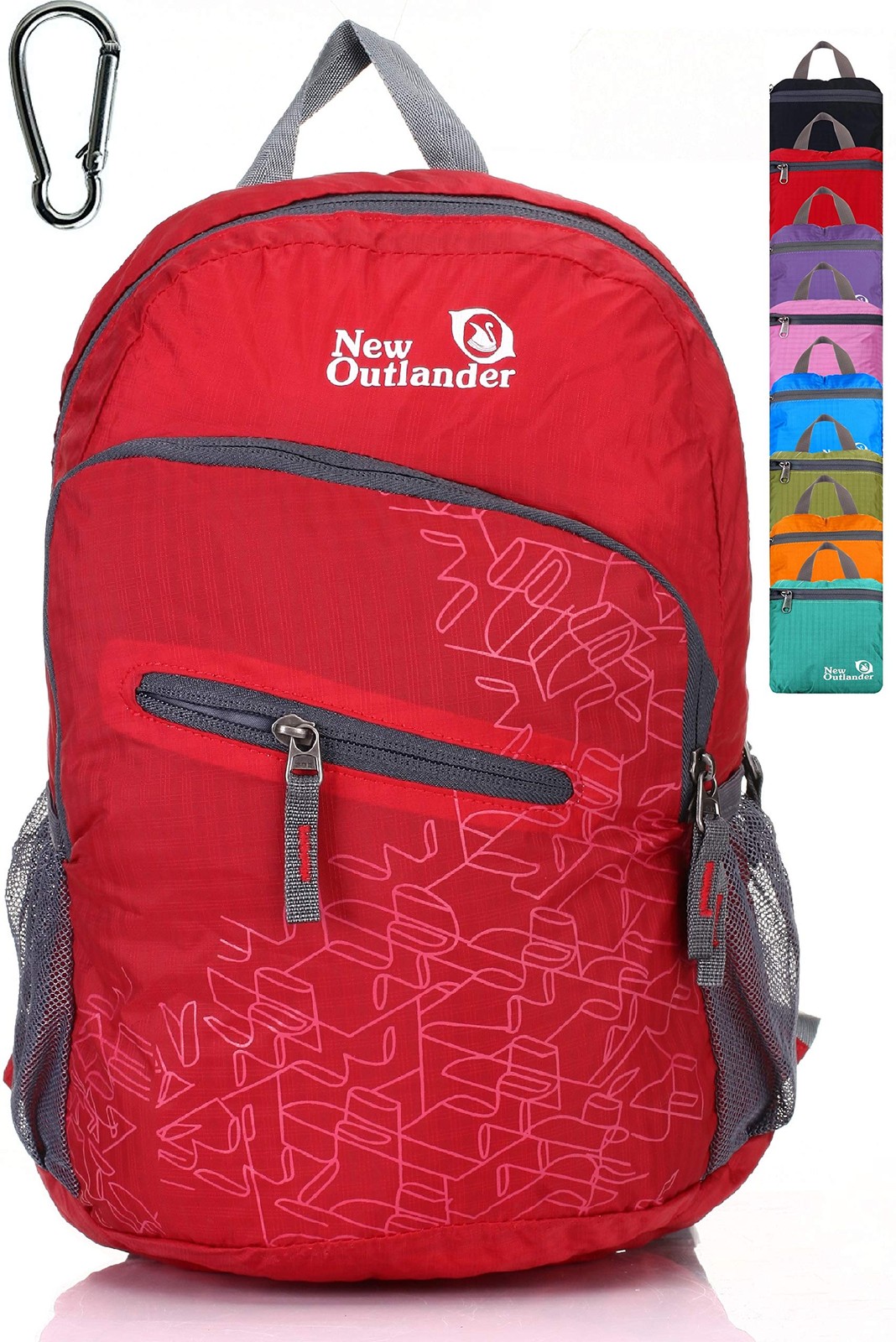 Packable Handy Lightweight Travel Hiking Backpack Daypack Red