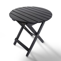 Folding Adirondack Round Table, Patio Side Table, FSC Acacia Wood, Fully Asse…