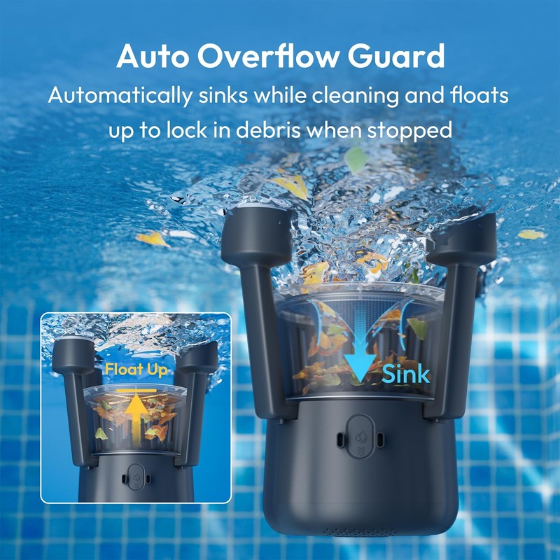 Pool Surface Skimmer Robot, Pool Cleaner with App Control,5L Filter, Dual Cleani gallery