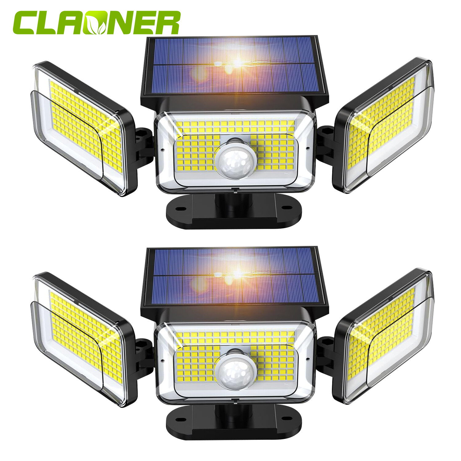 368 LED Solar Powered Wall Lights PIR Motion Sensor Outdoor Garden Security Lamp gallery