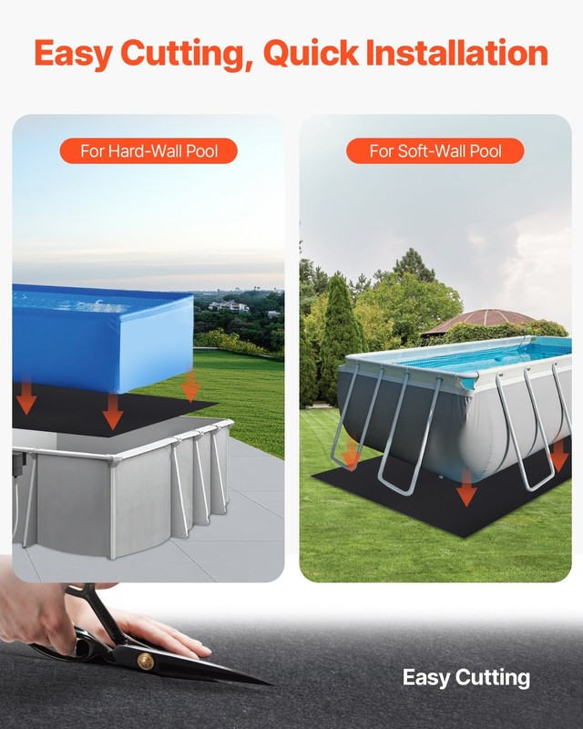 Rectangle Pool Liner Pad, 16 x 32 ft Pool Liner Pad for Above Ground Swimming Po gallery
