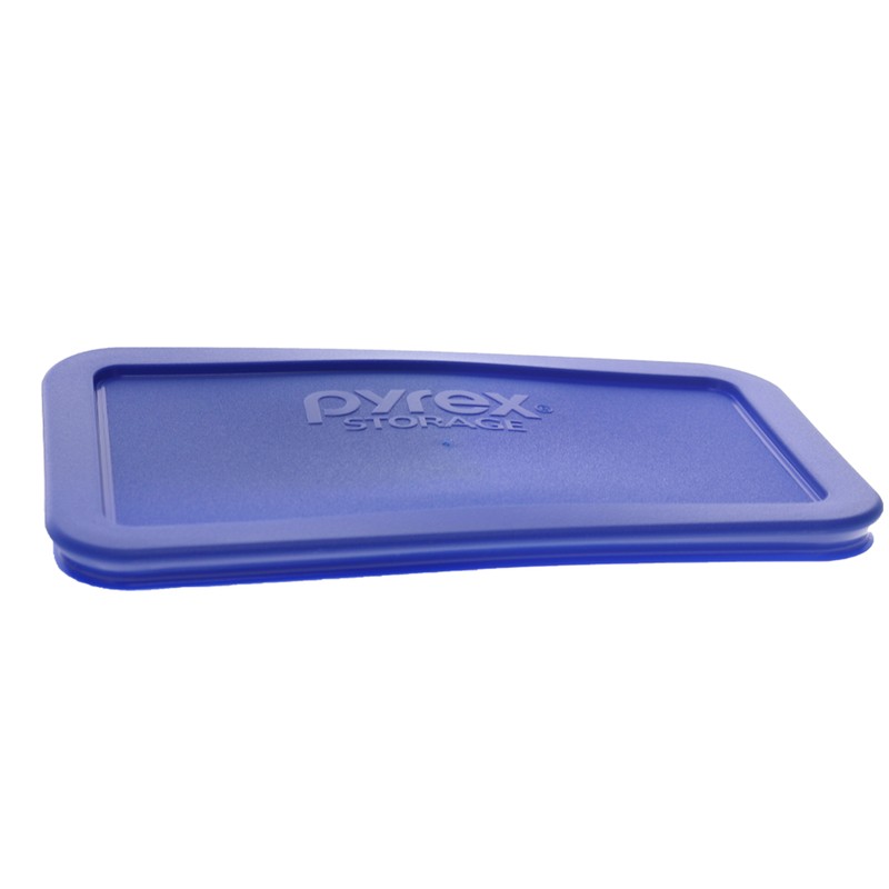 Pyrex 7214-PC Cadet Blue Rectangle Plastic Food Storage Replacement Lid (4-Pack) gallery