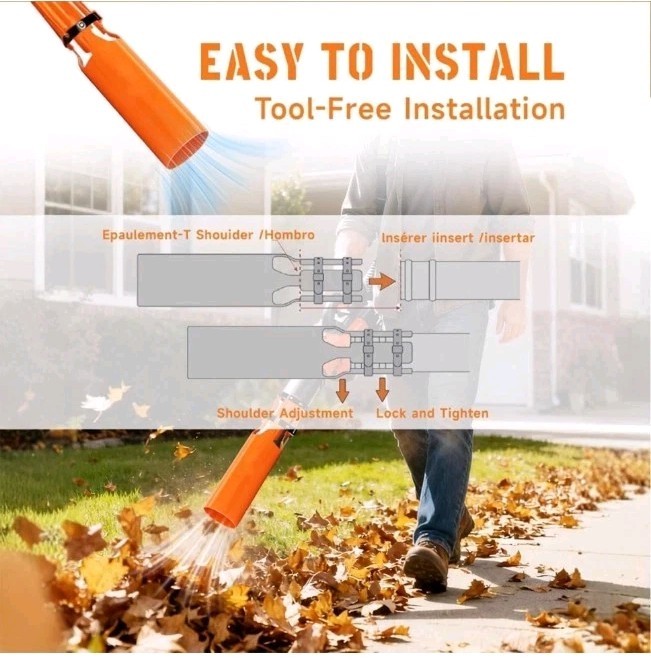 2 Pack Leaf Blower Air Booster, Universal High-Speed Cyclone Nozzle... gallery