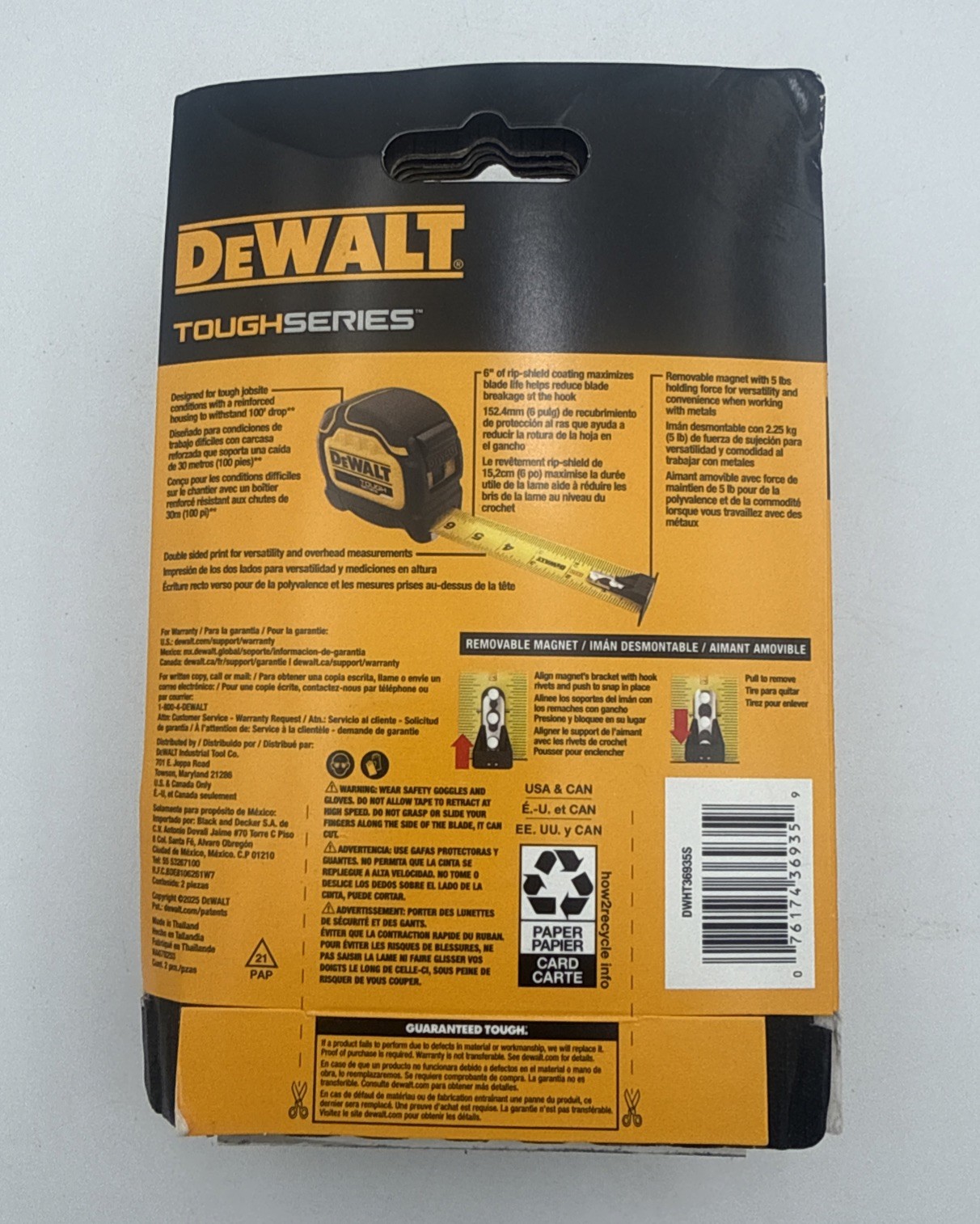 DEWALT ToughSeries 35 ft Tape Measure gallery