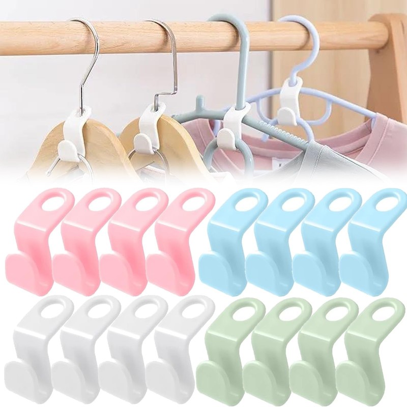 40-Pack Hanger Connector Hooks – Space-Saving Garment Organizer (Random Colors) gallery