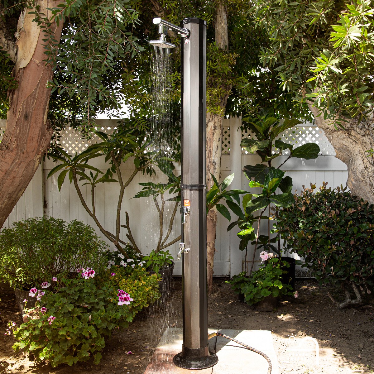 XtremepowerUS 2-Section Solar Heated Shower Garden Backyard Poolside Beach Pool gallery