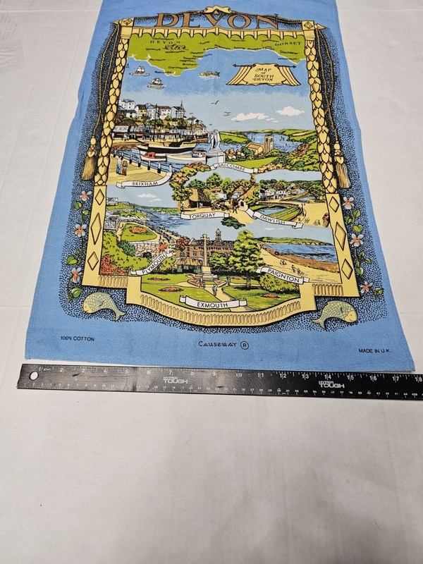 Devon Glorious Devon Tea Towel Patented Design Souvenir gallery