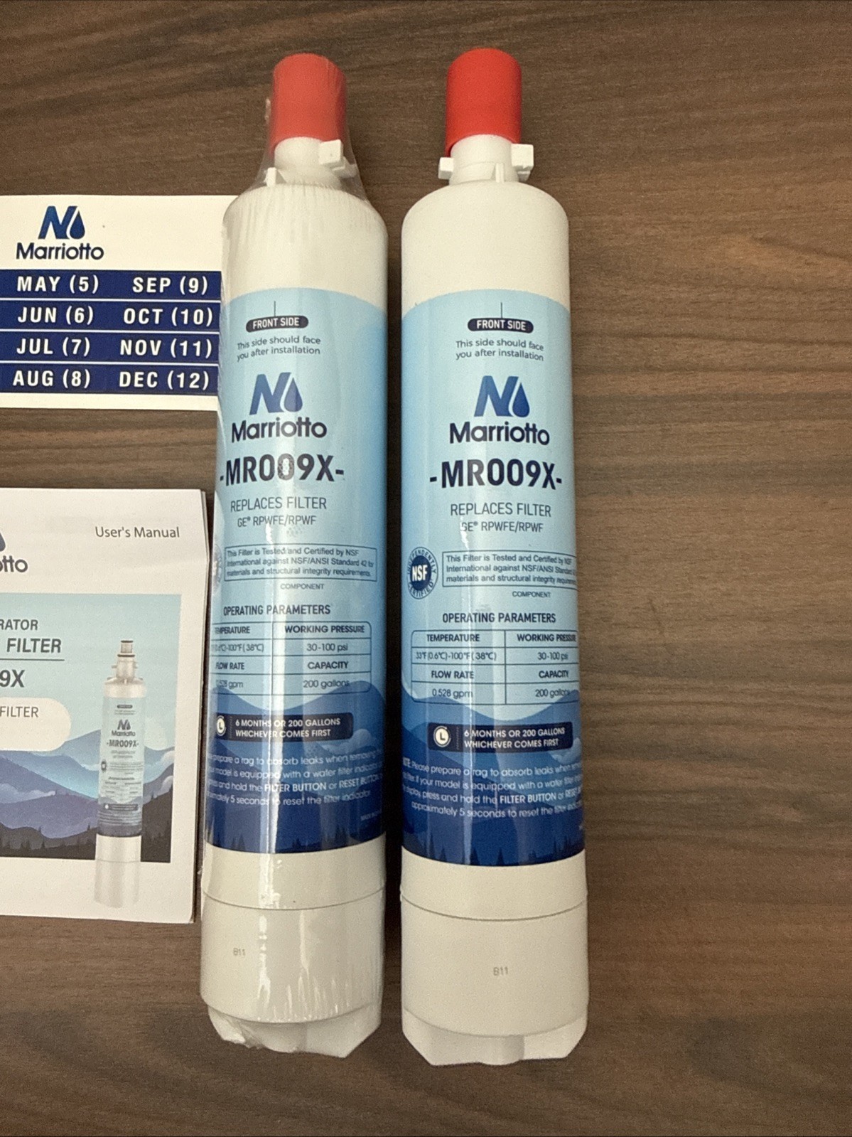 MARRIOTTO Replacement for GE Fridge RPWFE,RPWF(Built-in CHIP)Water Filter Set of gallery