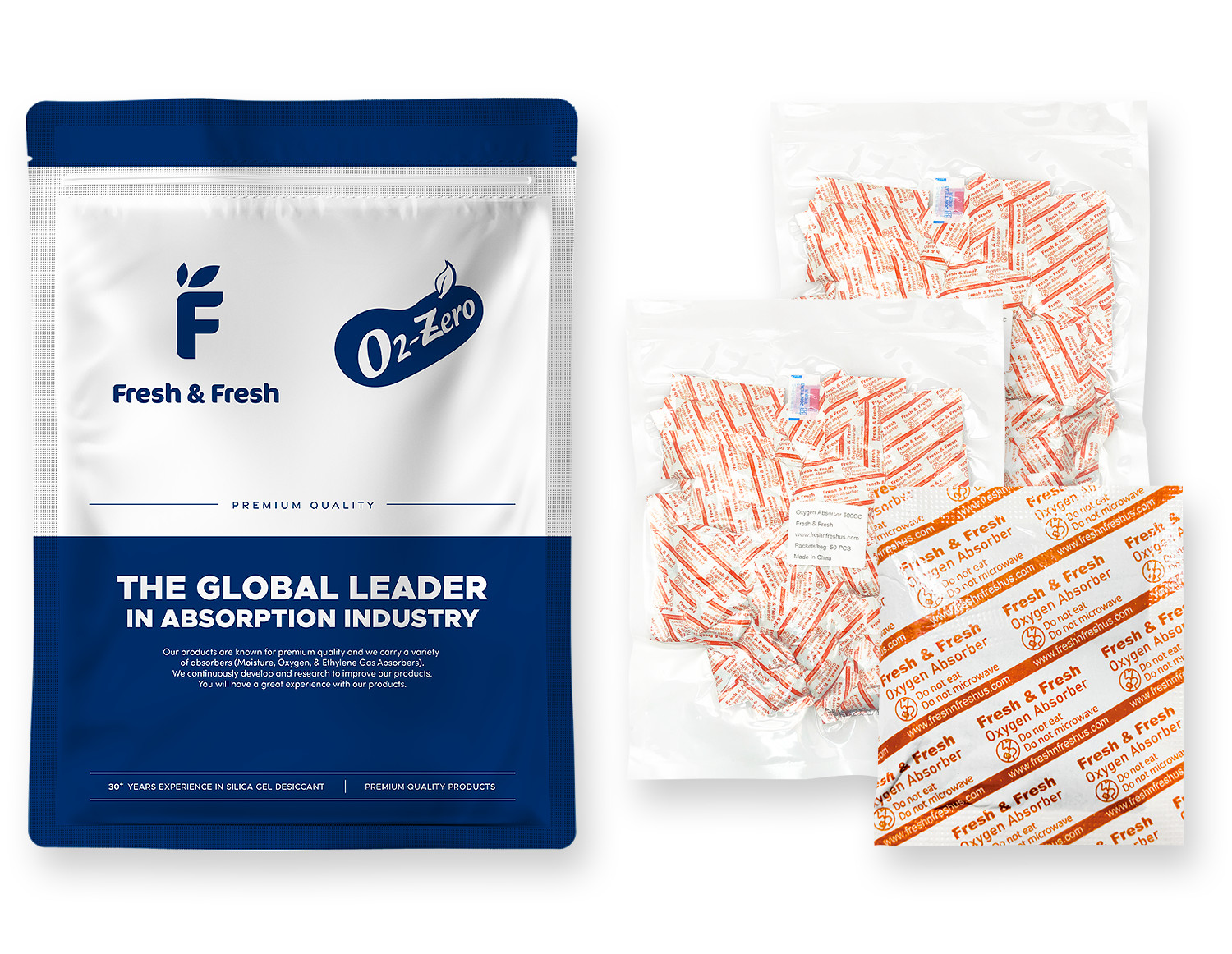 Fresh & Fresh (100 Packet) 500 CC Premium Oxygen Absorbers - (2 Bag of 50 pks) gallery
