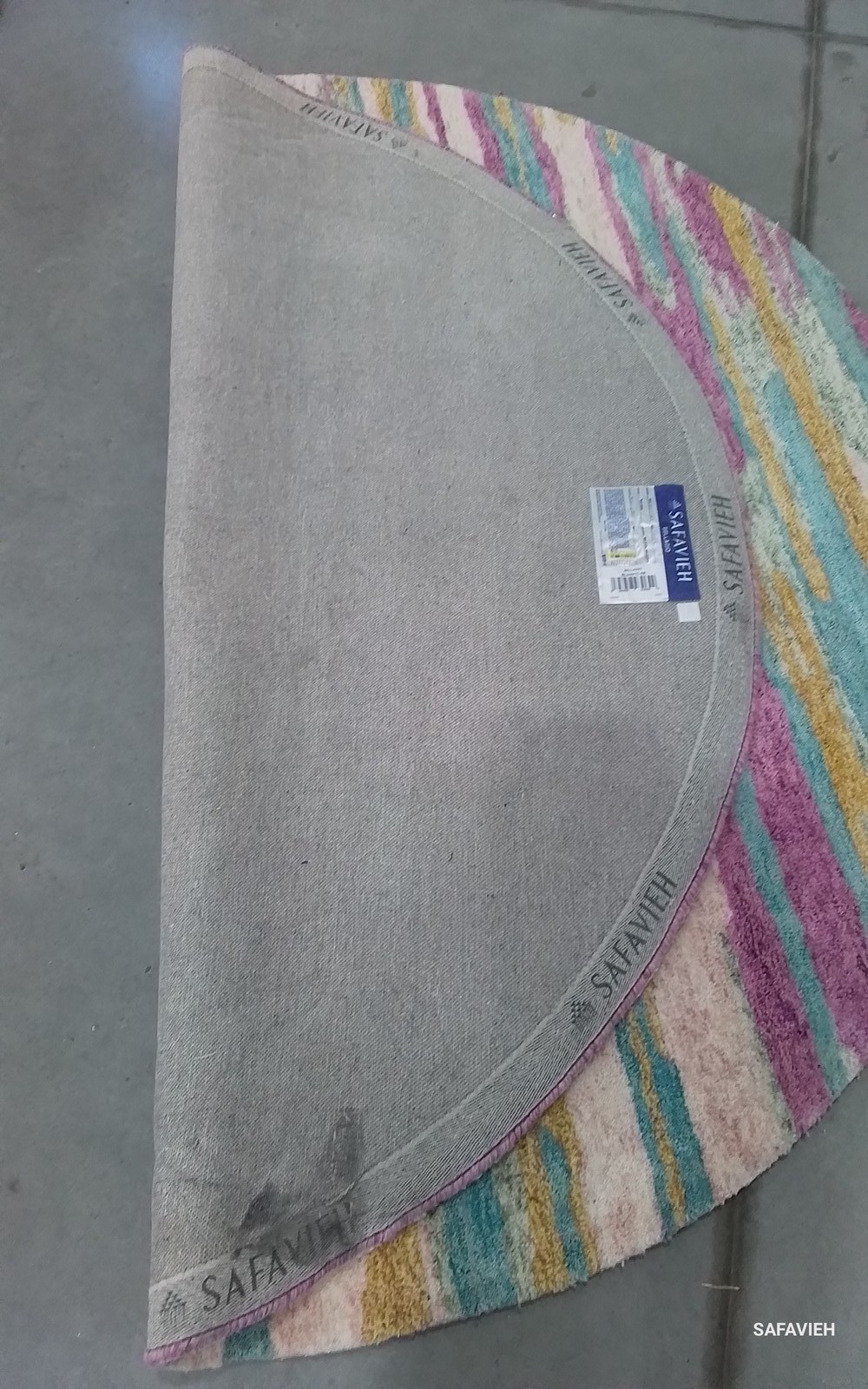 YELLOW / GREEN 6'-0" x 6'-0" Back Stain Rug, Reduced Price 1172802069 BLG201C-6R gallery