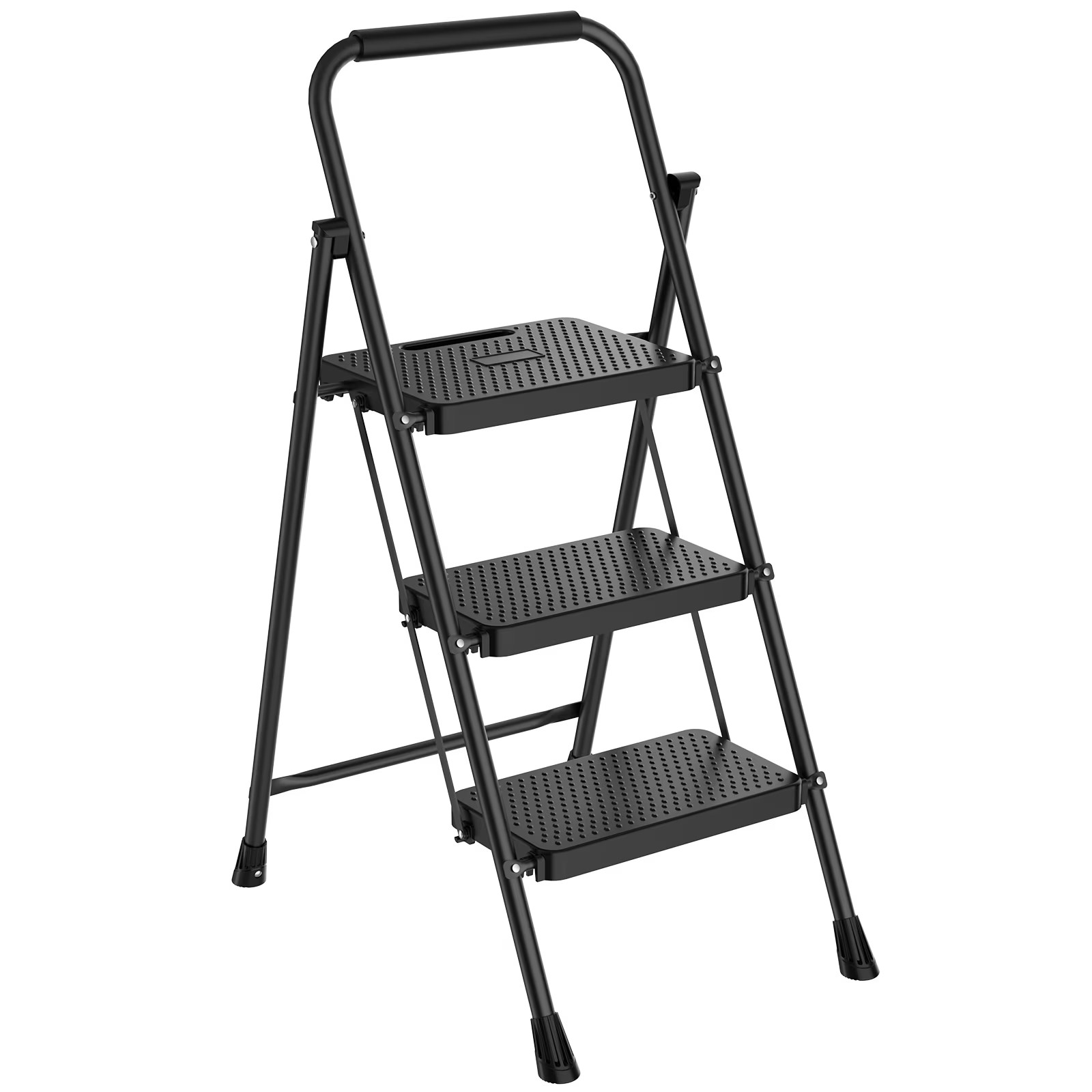 CONCETTA 3-Step Folding Ladder - Lightweight, Anti-Slip Pedal, 800lb Capacity gallery