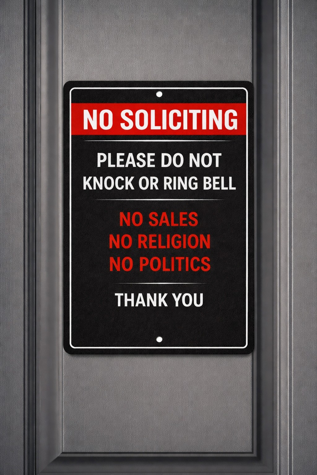 No Soliciting Sign – Please Do Not Knock Ring Bell No Sales Religion Politics Me gallery