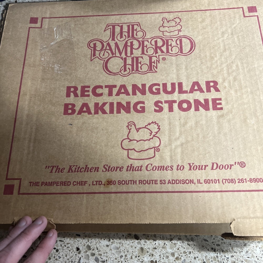 Pampered Chef 12" X 15" Rectangular Baking Stone Bread Pizza Cookie Sheet Tray