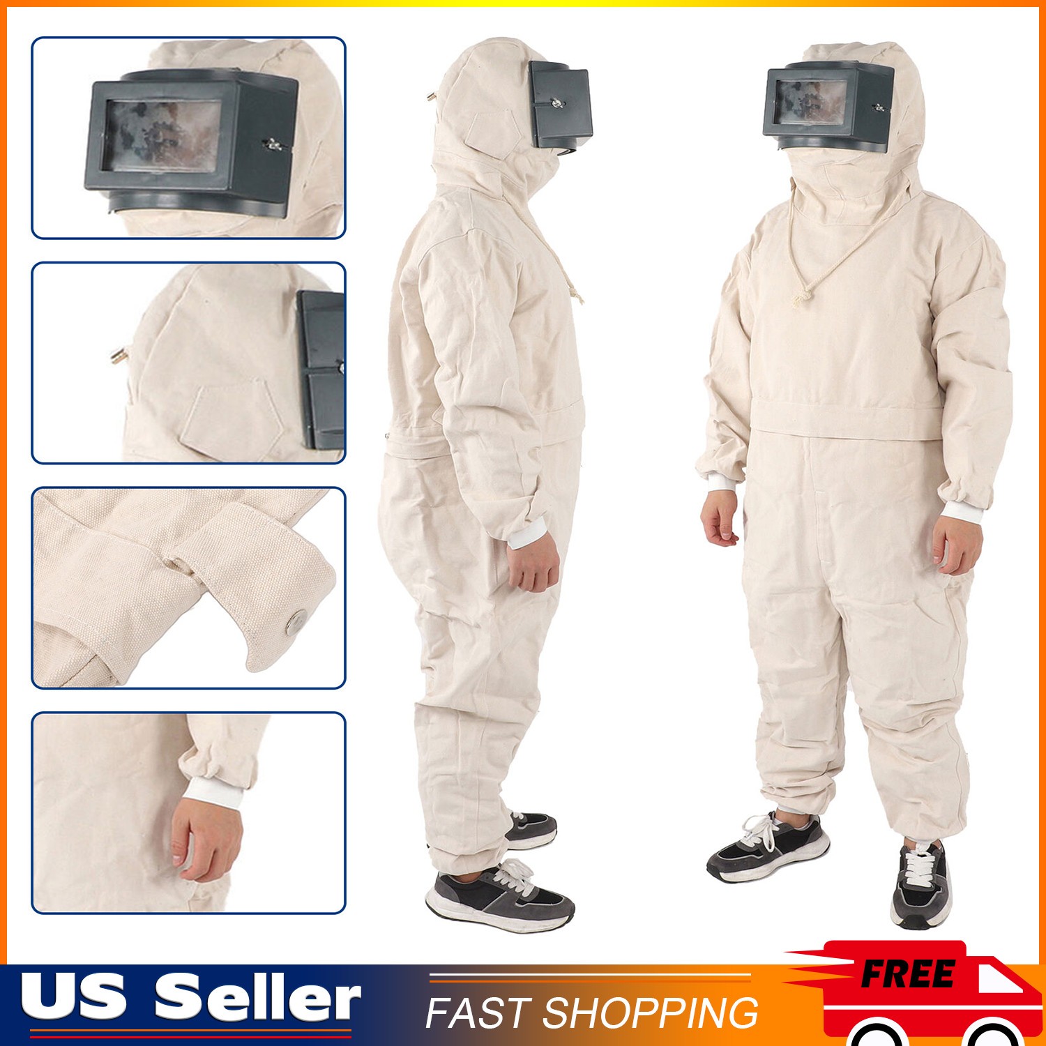 Sand Blasting Suit Protective Hood Prevent Dust Splash Work Protection For C gallery