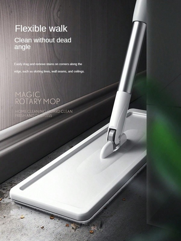 Flat Floor Mop and Bucket Set – Hands Free Self-Wringing Mop System with Reusabl gallery