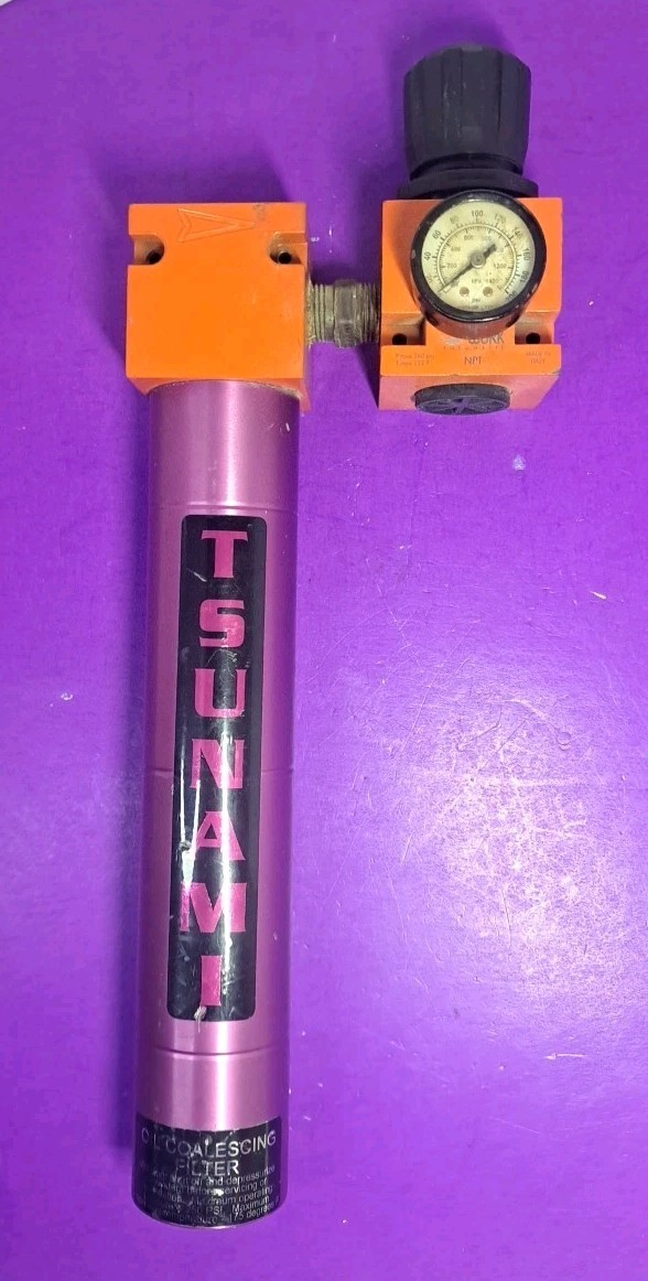Tsunami Filtration Package - 1/2" Oil Coalescing Filter & Regulator (120 CFM) gallery