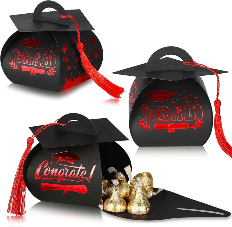 30 Graduation Cap Gift Boxes with Tassel for Class of 2026 Party Favors gallery