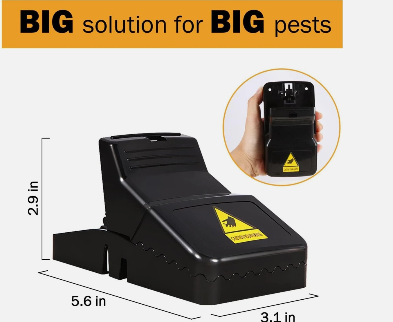 6 Pack Large Mouse Traps Killer Reusable Snap Trap for Rat Mice Gophers Chipmunk gallery