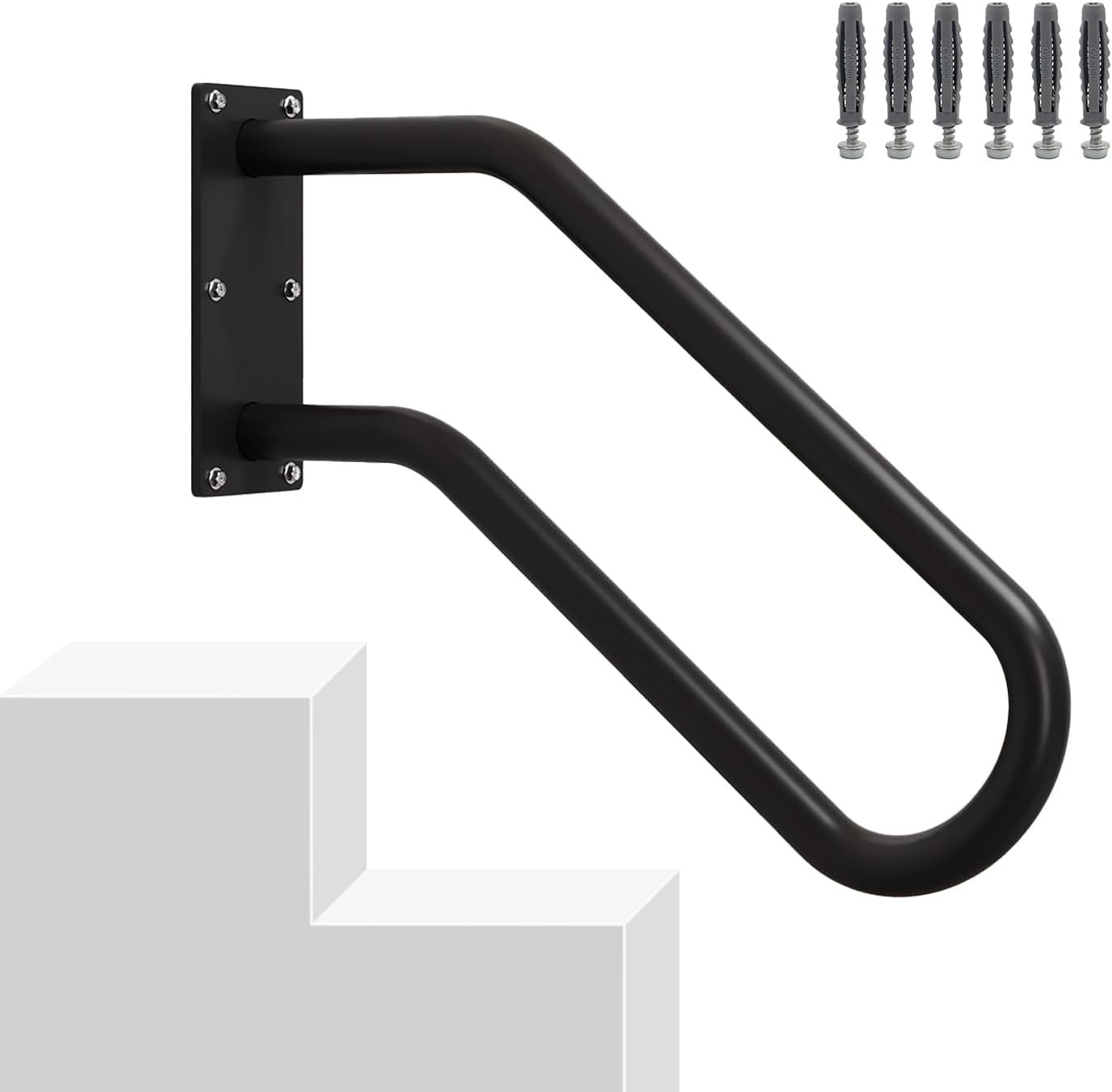 Hand Rails for Outdoor 1-2 Steps, Indoor Stairs, Bathroom, Wall Mount gallery