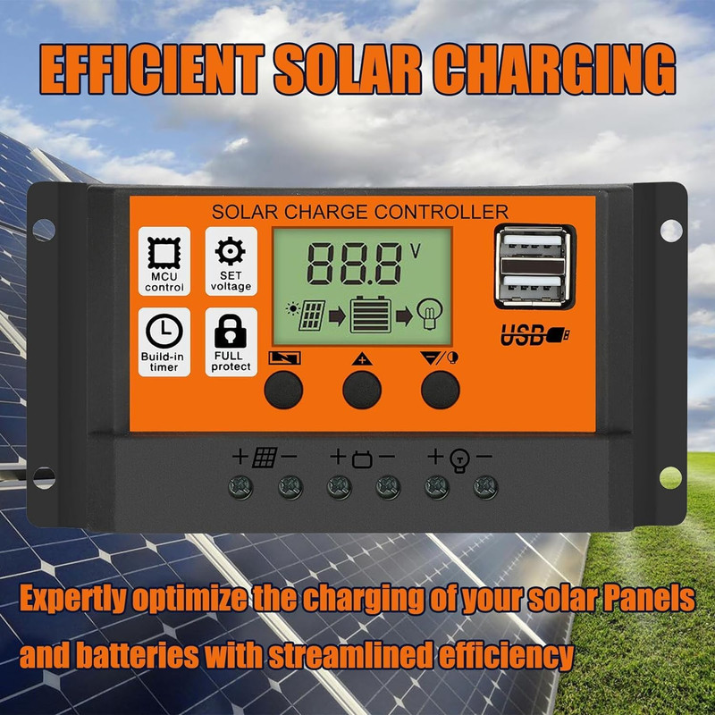 30-100A MPPT Solar Panel Regulator Charge Controller 12V/24V Auto Focus Tracking gallery