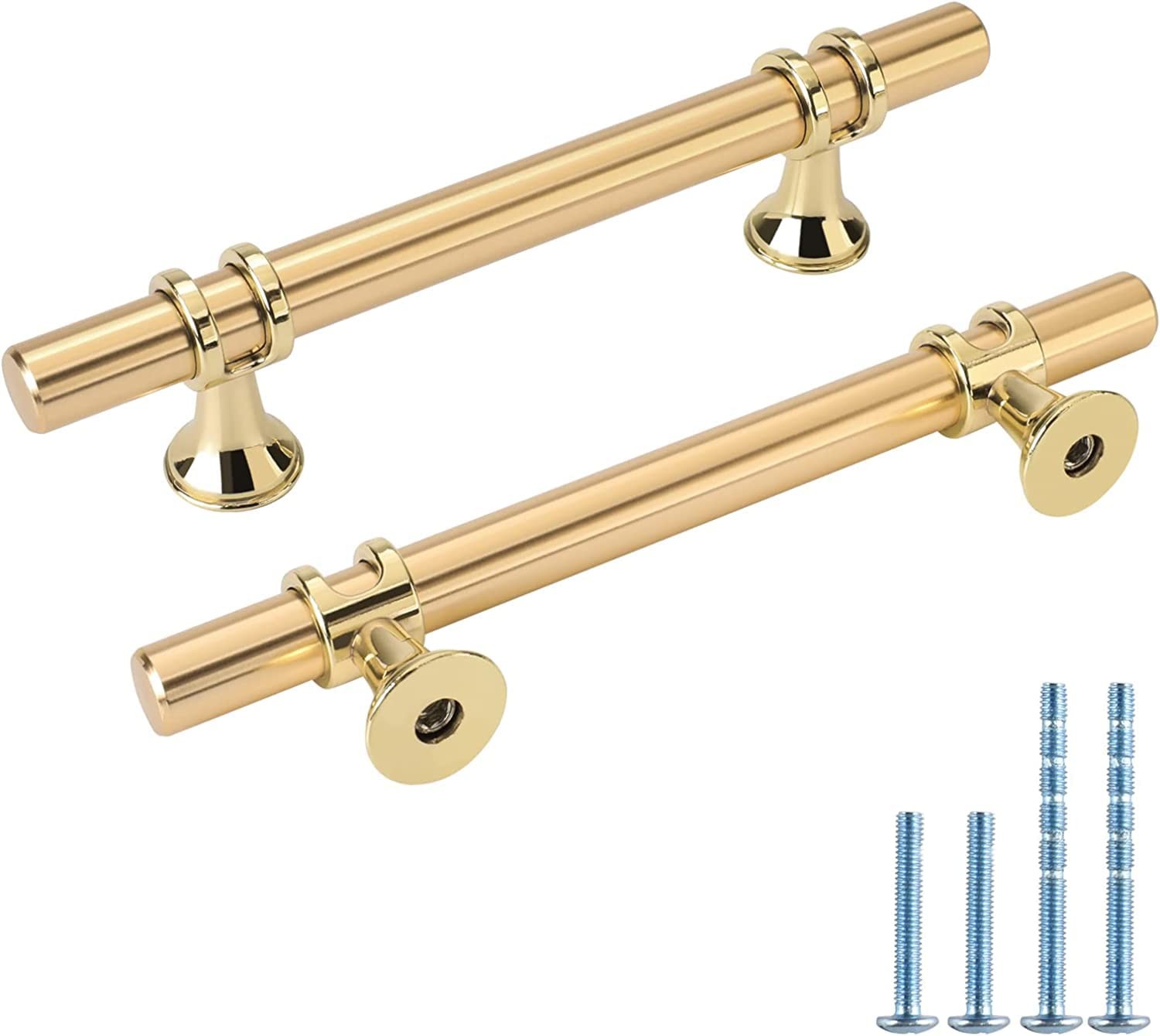 10 PCS 33/4 Inch Gold Cabinet Pulls Brass Drawer Handles Kitchen Hardware gallery