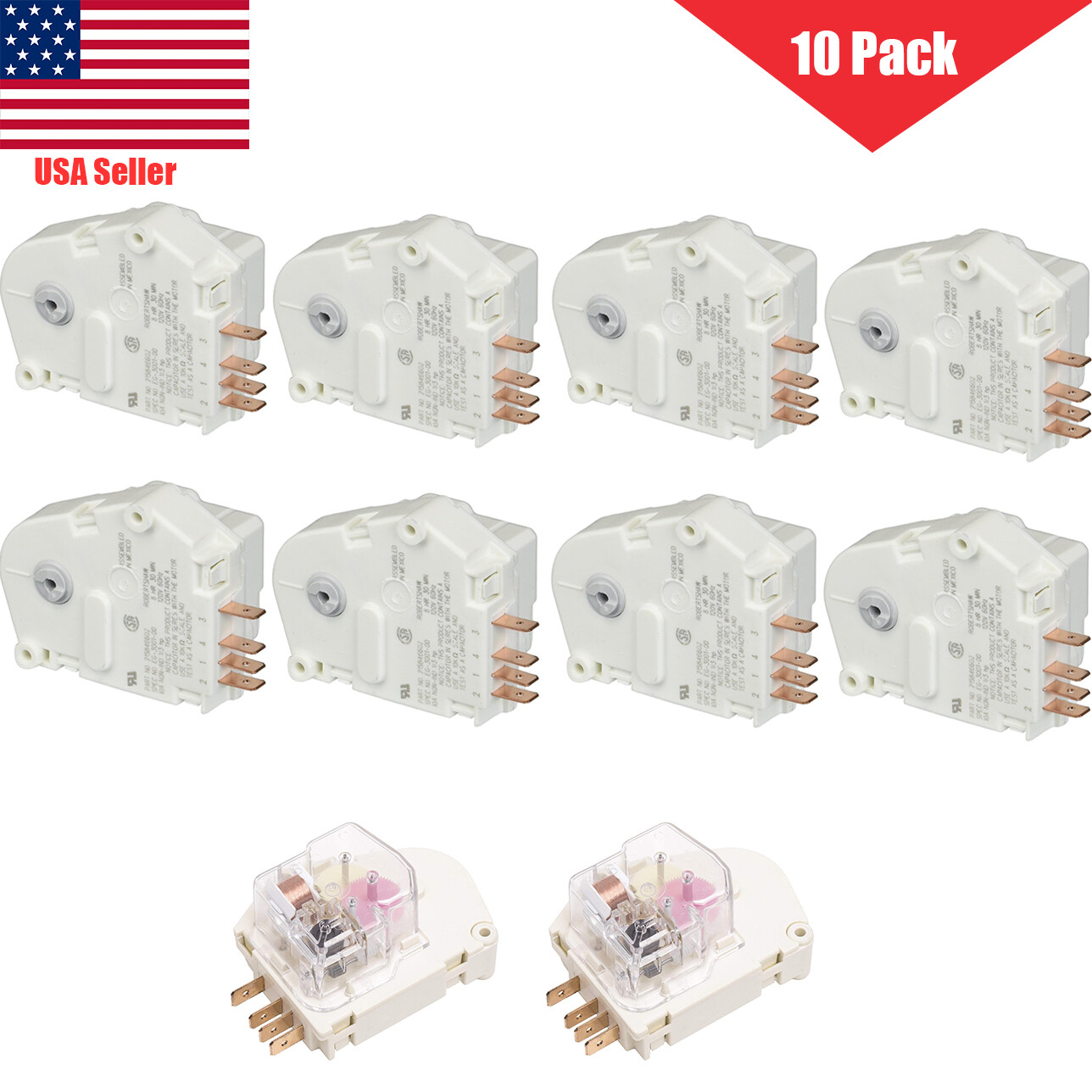 (10 PACK) Defrost Timer for Frigidaire Refrigerator 215846602 AP2111929 PS423801 gallery