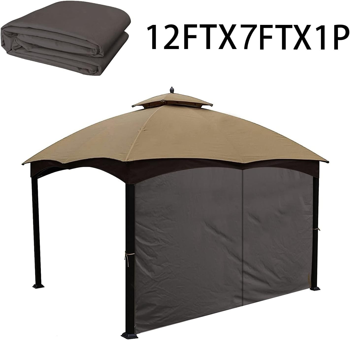 Gazebo Universal Replacement Privacy Curtain 10' X 12' Gazebo Side Wall gallery