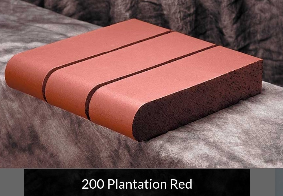 Marion Ceramics Plantation Red Pool Coping Tile Lot of 5 Color 200 3-5/8" x 9" gallery