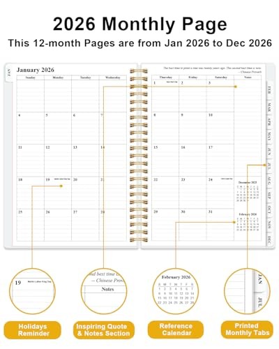 Planner 2026 - Weekly & Monthly Planner from January 2026 to December 2026, gallery