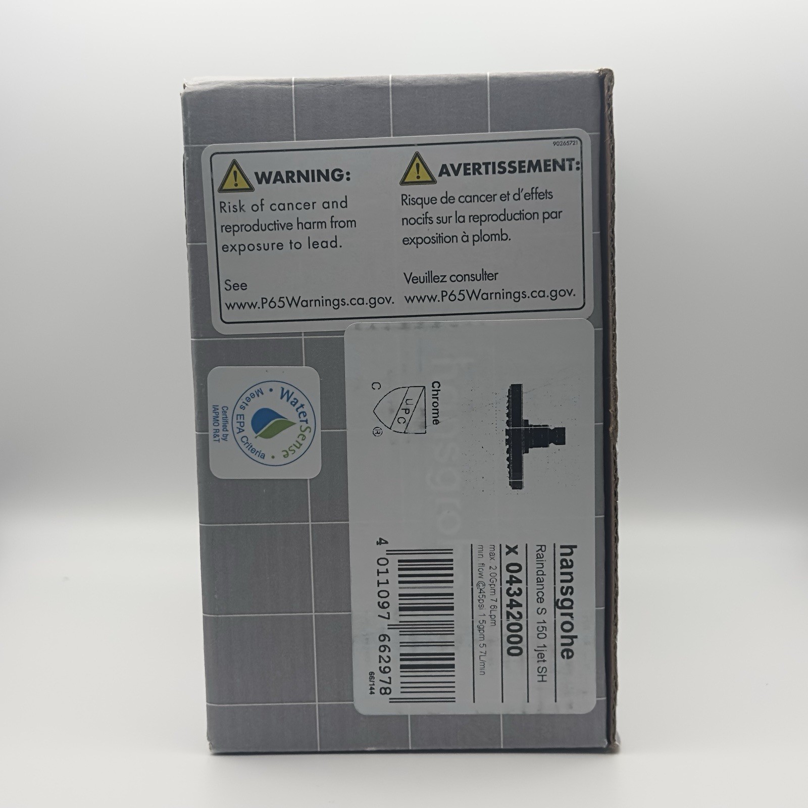 Hansgrohe Raindance S 150 1-jet sh WaterSense Chrome 04342000- Brand New gallery