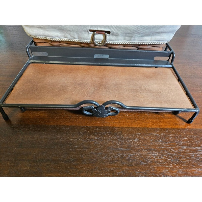 Longaberger Sort & Store Mail Basket Combo W Wrought Iron Docking Station Stand gallery