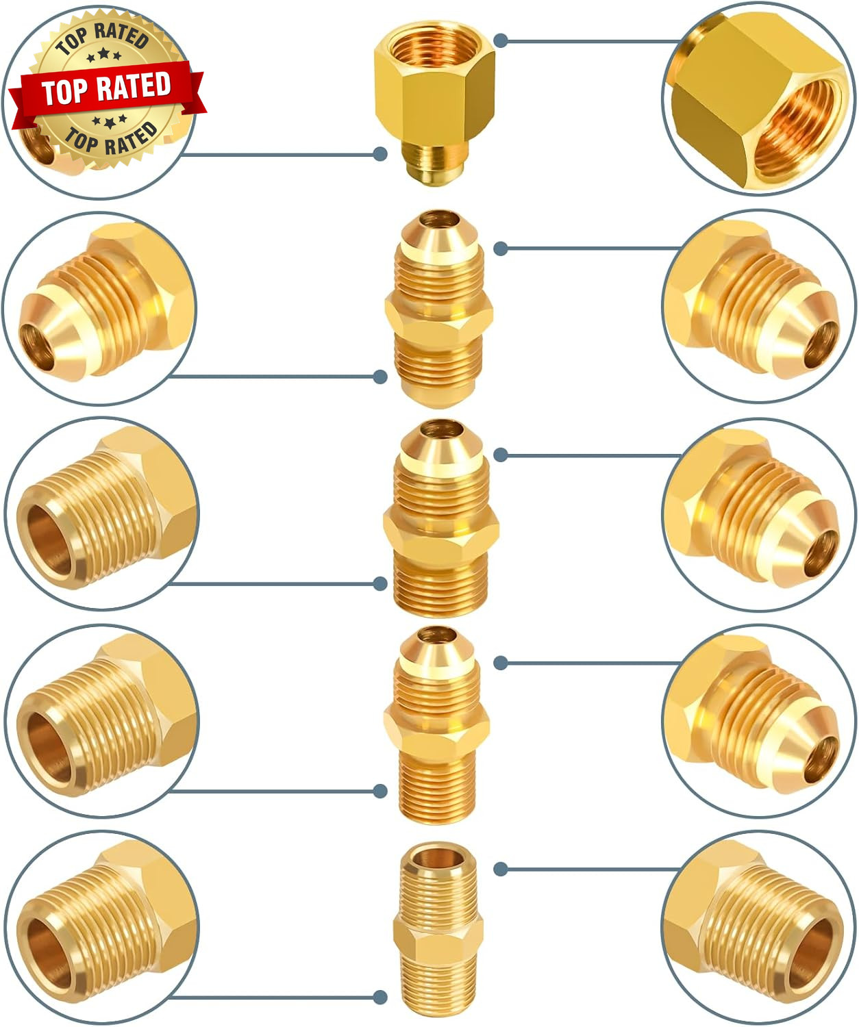 12FT Stainless High Pressure Braided Propane Hose Extension with Conversion Coup gallery