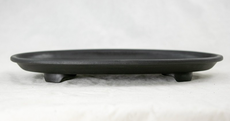 1 Oval Black Plastic Humidity/Drip Tray for Bonsai Tree + Rock - 9.5"x 6.5"x 1" gallery