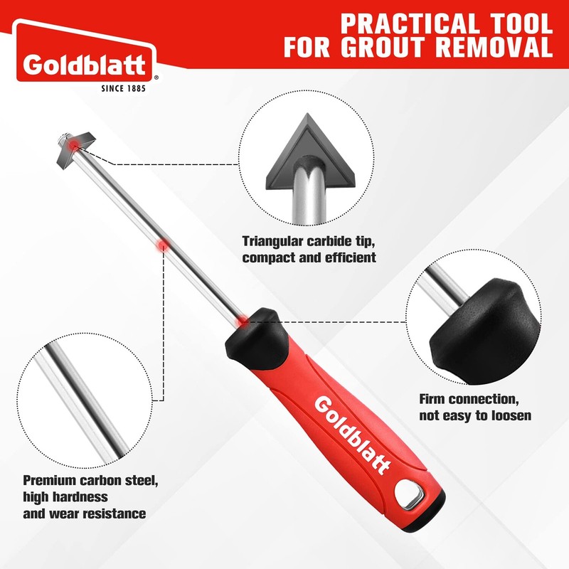 Goldblatt Grout Removal Tool Grout Cleaner Caulking Remover Scraper Carbide Tips gallery