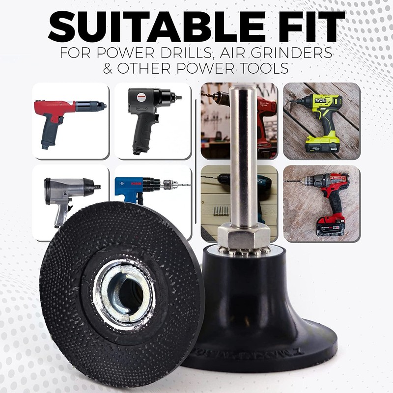 2PACK 2 inch Roll Lock Sanding Disc Pad Holder 1/4" Shank for Die Grinder Drill gallery